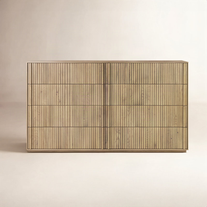 Leo 8 - Drawer Dresser, Rustic Light Natural Oak