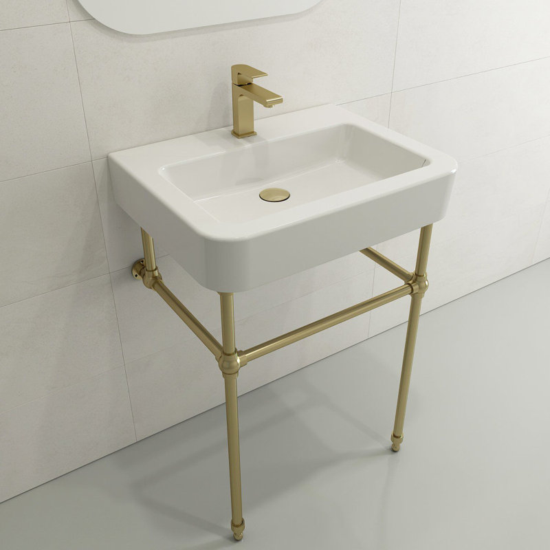 Metal Console Leg Set, Matte Gold