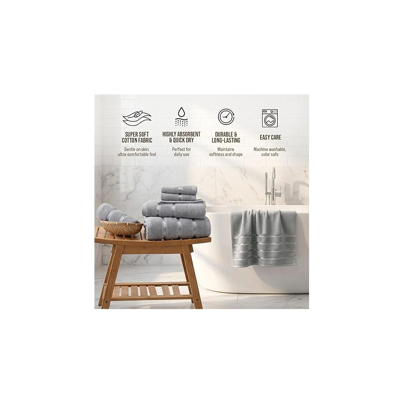 100% Cotton Mulit-Size Set, Grey