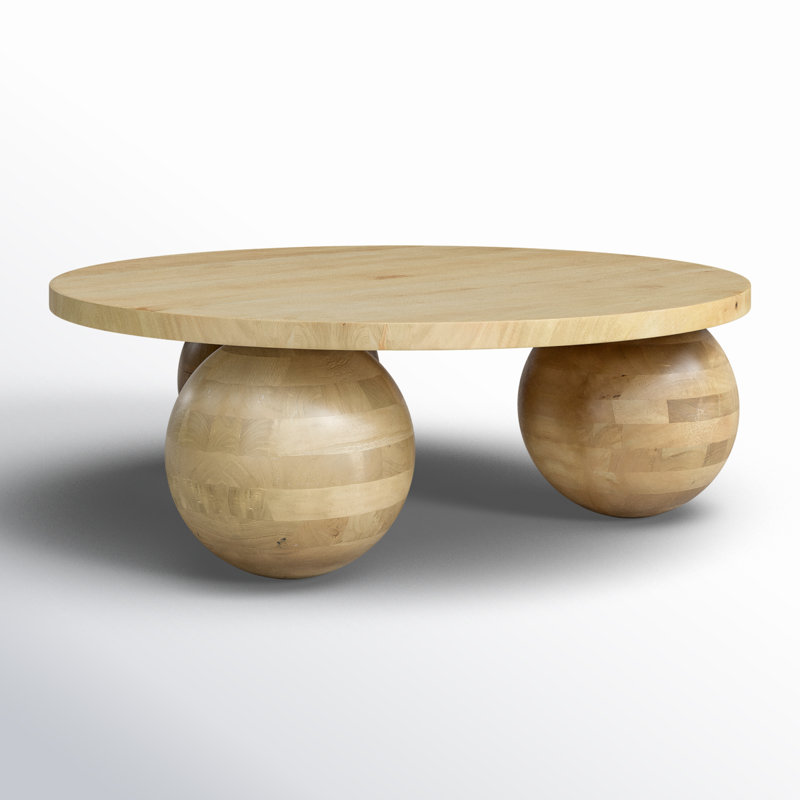 Table basse en bois massif Trentin, Chêne