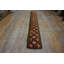 Antique American Hooked Rug Hallway Runner Wool & Cotton Green