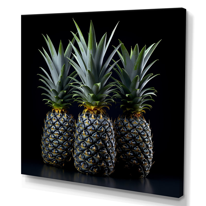 «Spiky Pinapple Shadows» sur toile, H 30 po x l 30 po x P 1 po, Toile tendue