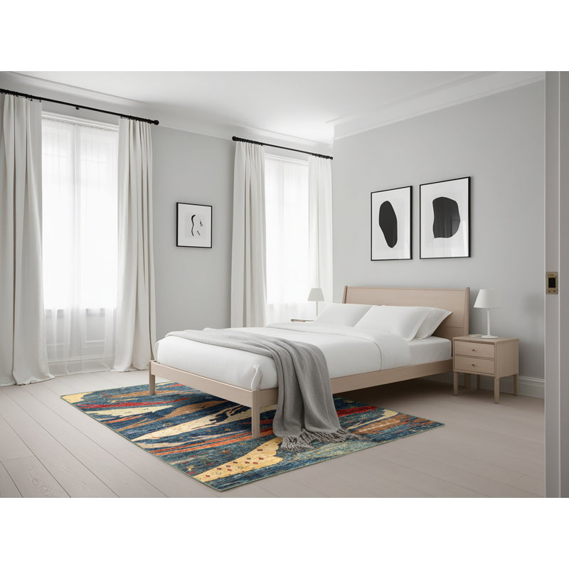 Mubarik Abstract Indoor Rug, Rectangle 5' x 7'