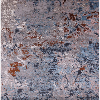 Tapis oriental bleu / brun