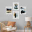 «Bathroom Bathroom Decor Multicolor Blue Pastel Aquarelle Landscape Abstract Shapes Wall Art Relax», impression encadrée sur papier, 4 pièces-97762766-97762765