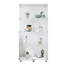 Vitrine en verre blanc, 4 tablettes, 2 portes, pour le salon, la chambre à coucher, le bureau, une armoire à 2 portes et 4 portes de 64,7 po x 31,7 po x 14,3 po