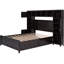 - Lit double en bois avec armoire intégrée et tablette intégrée - Stable et élégant dans un ton attrayant-1055692084