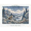 Blue Forest Wallpaper Mural, Peel and Stick Kids Room Wall Mural, Watercolor Nursery Wallpaper Made to Measure-840778812