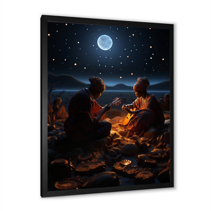 Iskren africain Serenading The III, H 40 po x l 30 po x P 1,5 po, Cadre photo noir