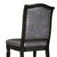 Table ronde 7 pièces et 6 chaises en polyester avec dossier capitonné, noir sablage-1928603338