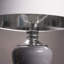 Edie 58cm Classic Grey Chrome Table Lamp