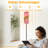  68.5" Standing Floor Lamp Seamless different wild leopards pink Dimmable Metal Pole Lamp with Linen Lampshade LED Bulb Included