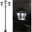 72" Triple-Head Solar Lamp Post Light Outdoor with Auto Dusk-to-Dawn Sensor