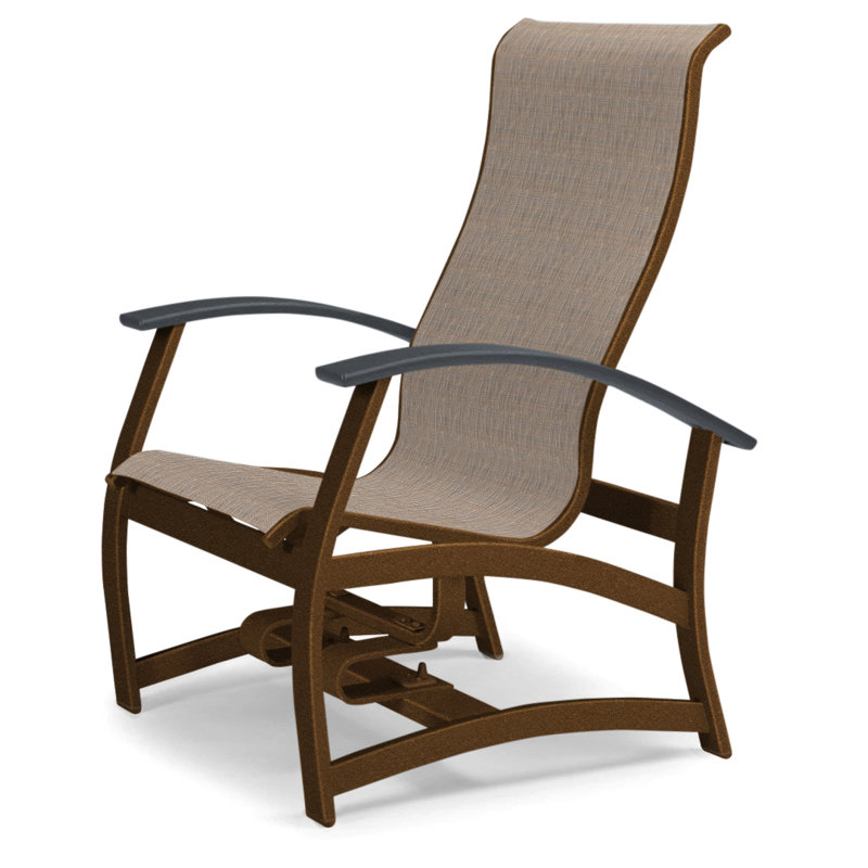Askar Swivel Powder Coated Aluminum Outdoor Lounge Chair, Classic Graphite P30, Preston, Textured Kona