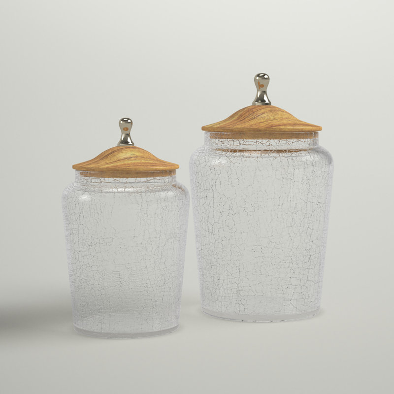 Sand & Stable Gosling Glass Bathroom Storage Container & Reviews | Wayfair