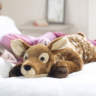 Fuzzy Spotted Fawn Plush Cuddle Animal Body Pillow