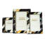 Ensemble de 3 cadres photo décoratifs en corne noire pour table, 4 x 4, 4 x 6 et 5 x 7 pouces