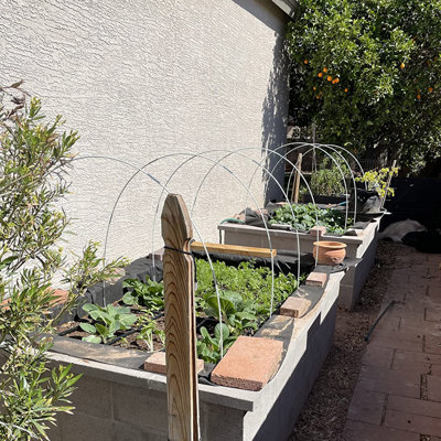 40 pièces de cerceaux de jardin en fibre de verre antirouille 17 po avec pinces 40 pièces