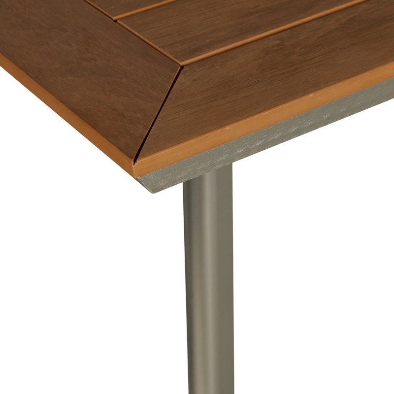 Table de salle à manger avec plateau en faux bois Leeds