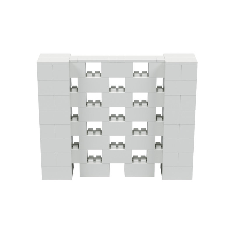 Ensemble mural 4 po de haut Everblock, Gris clair, 60"