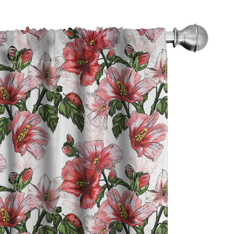 Semi-Sheer Rod Pocket Curtain Panel, 28" x 63"