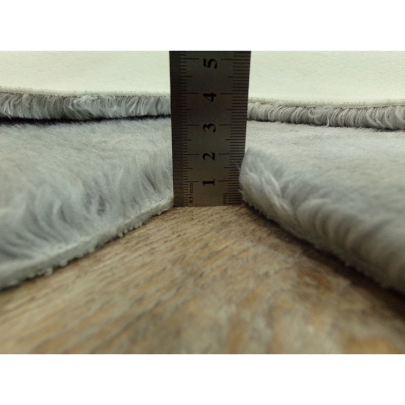 Light Grey Hall Carpet, 3.3 x 4.9 ft | 100% Polyester, 0.8 in Pile Height | Non-Slip Plush Underside, Antibacterial, Anti-Allergenic, Antistatic | Machine Washable at 86°F | Perfect for Any Entryway or Living Space