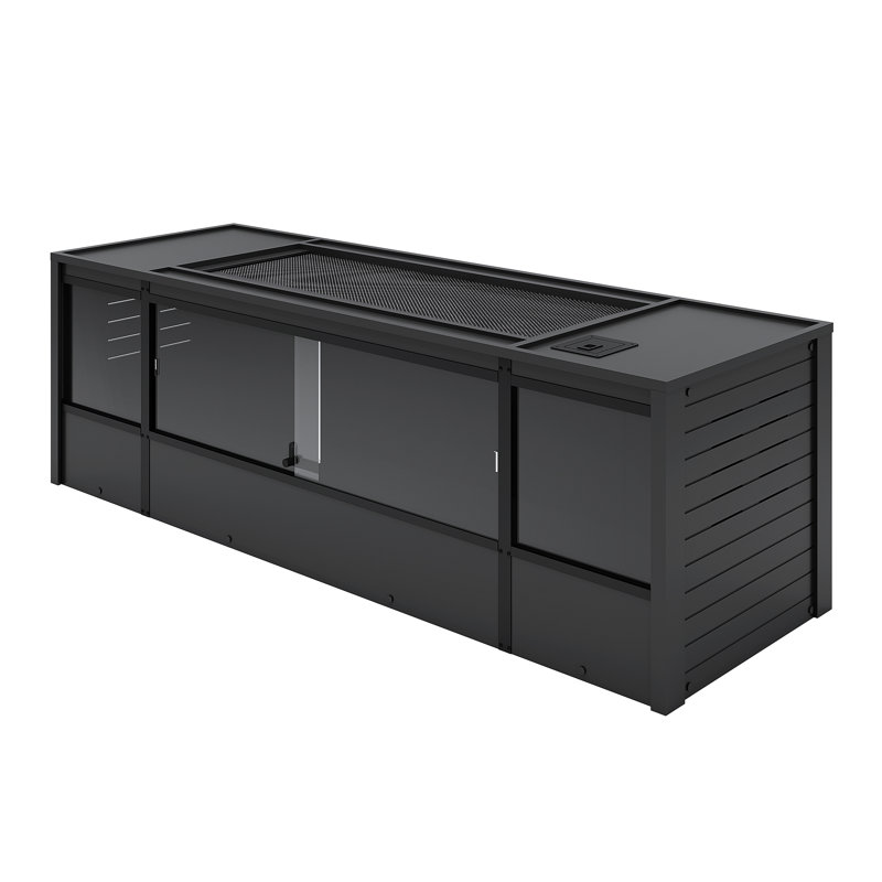 Grand terrarium Deneishia, 95 gallons - H 22,8 po x l 48 po x P 24 po, Noir