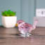 Figurine d'oiseau en cristal à facettes, objet décoratif avec base transparente-583827424