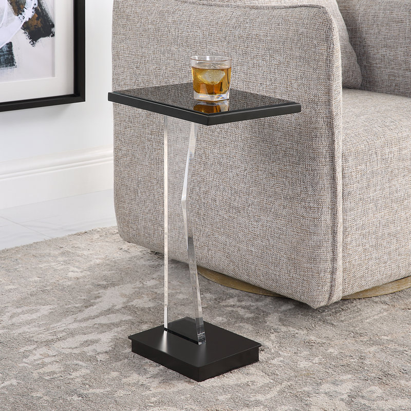 Angle Glass End Table