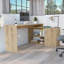 Bureau en L Desti, bureau, chêne clair