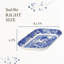 Plats de cornichon italien bleu Spode, ensemble de 2 - Bordure campagne et volutes