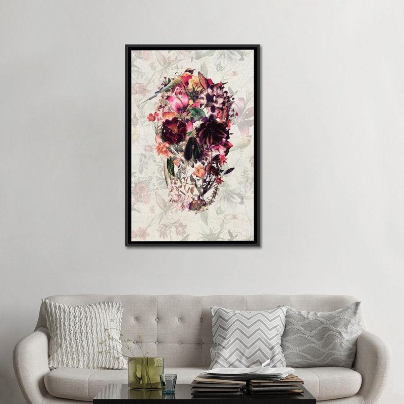 Nouveau crâne par Ali Gulec - Estampe numérique sur toile tendue avec châssis, H 26 po x l 18 po x P 1,5 po, Pas de tapis