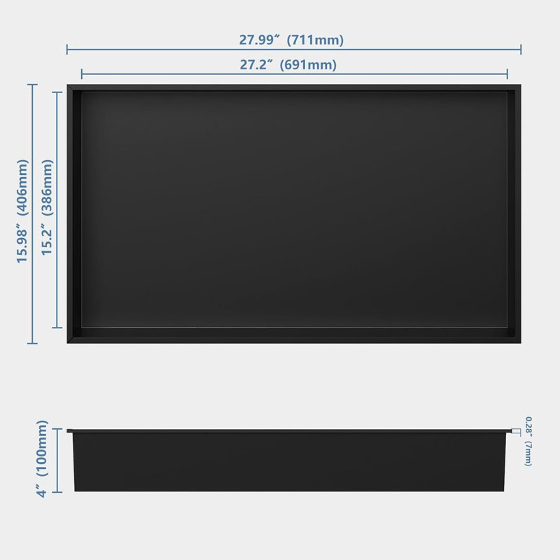 27" W x 15" H Shower Wall Niche