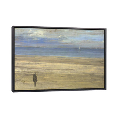 «Harmony in Blue and Silver Trouville», reproduction d'art sur toile encadrée