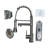 Kitchen Faucet With Pull Down Sprayer, Touch On Single Handle 2- Function Stainless Steel Spring Neck, Single Hole Installation For Residential, Commercial, RV, Bar & More, Brushed Nickel-120925536