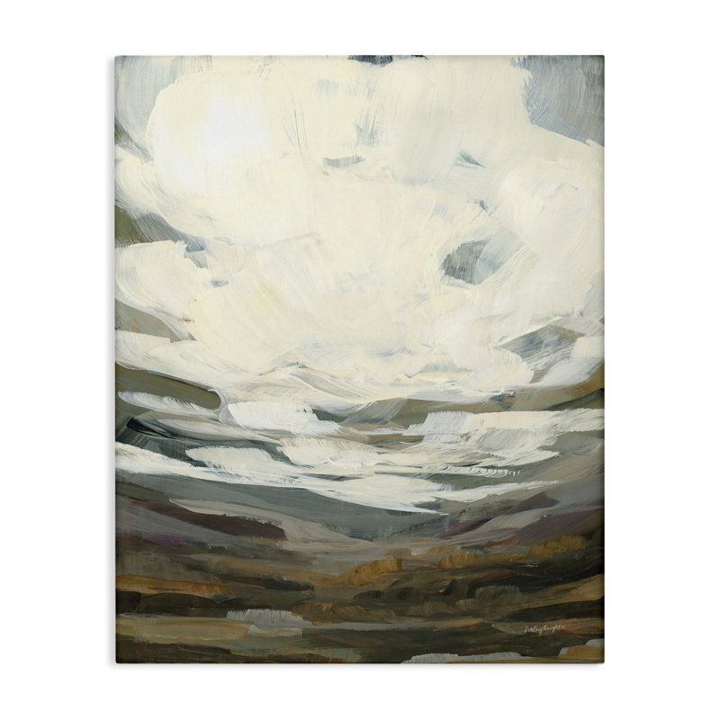«Cloudy Abstract View», art mural par Haley Knighten, H 20 po x l 16 po