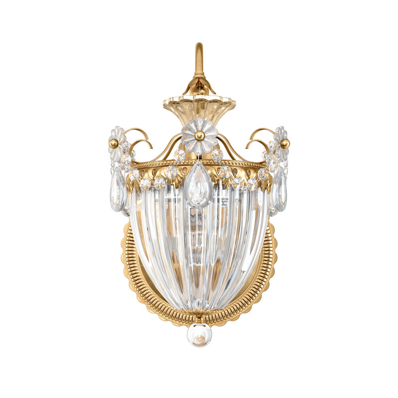 Bagatelle 1 - Light Armed Sconce, Etruscan Gold, Clear Spectra Crystal