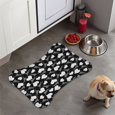 Tapis rose en forme d'os - 1 pièce