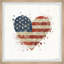Impression encadrée « USA Heart flag »-51961049