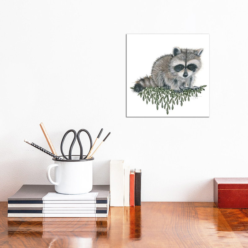 Baby Raccoon 1 Piece Wrapped Canvas Painting, 30.48 cm H x 30.48 cm W