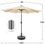 Parasol de marché illuminé 10 pi avec plage 8 côtes-1863175493