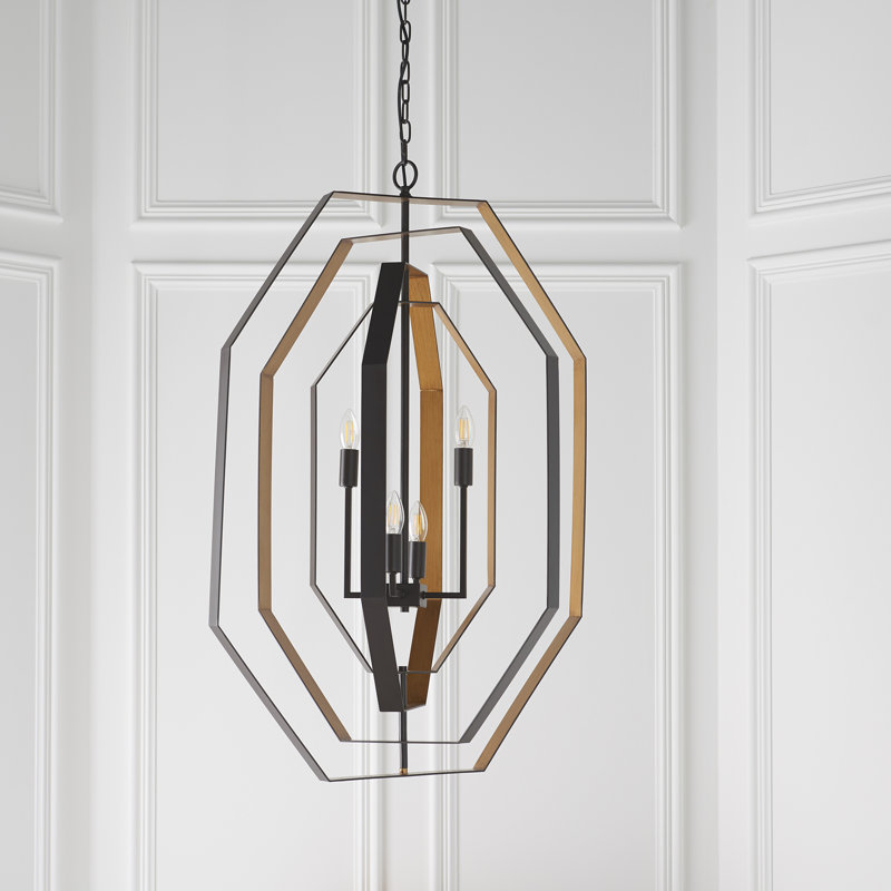Tamaqua 4 -Light Geometric LED Chandelier