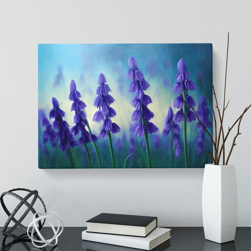 Bluebell Flower Painting Vol.1 - Wrapped Canvas, 35cm H x 50cm W x 3cm D