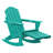 HDPE Foldable Adirondack Rocking Chairs with Retractable Ottoman-765421353