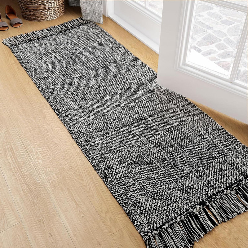 Runner Lasheba Runner 2' X 5' Cotton Area Rug with Non-Slip Backing