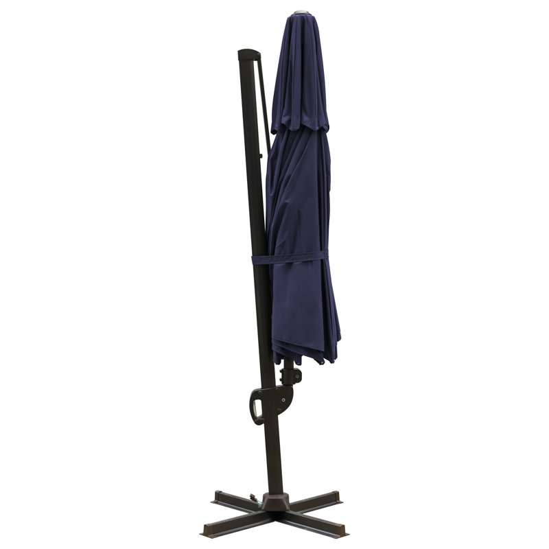 Parasol en porte-à-faux 11,45 pi Cowhill, Bleu marine
