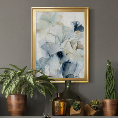 " Indigo Ginkgo I " Painting Print