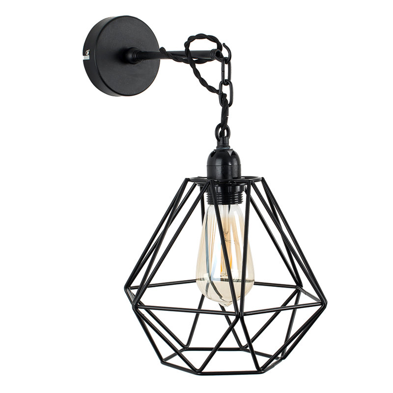 Harp 1 - Light Satin Black Geometric Pendant, Black, Yes