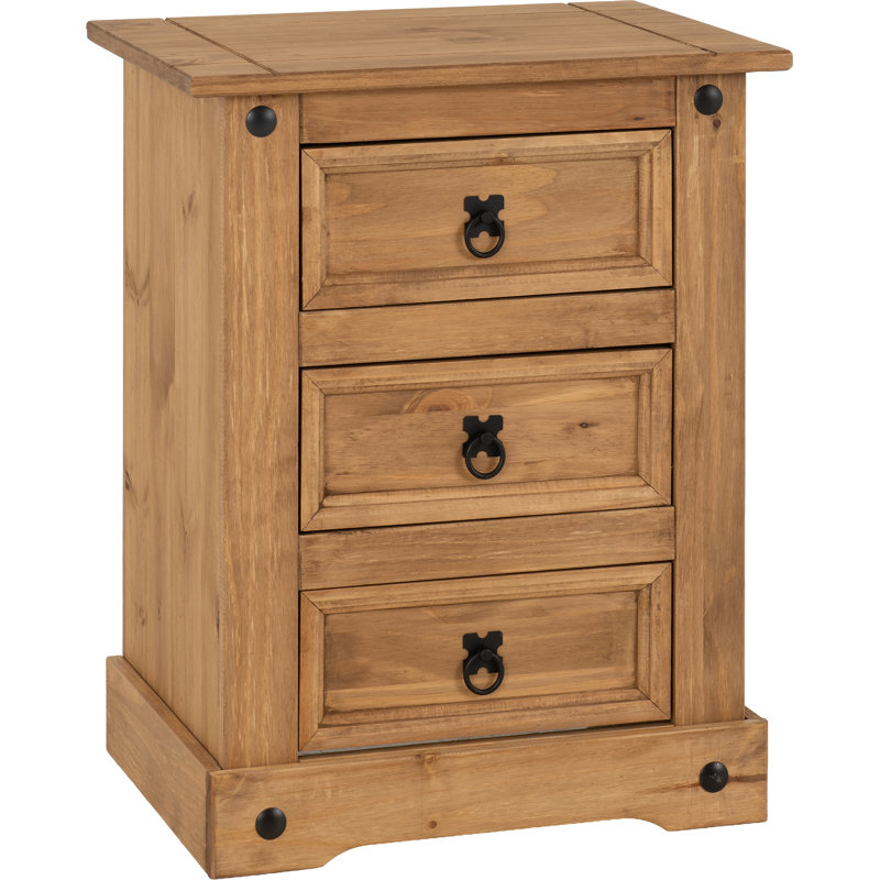 53 cm W Solid Wood Bedside Table
