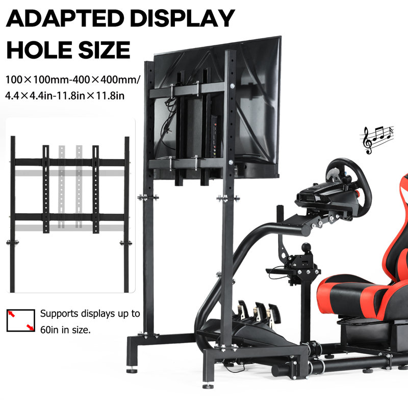 Fauteuil de jeu et de course ergonomique avec haut-parleurs intégrés Inbox Zero